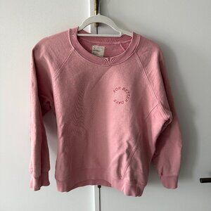 For Better Days Pink Crewneck Cotton Sweat Shirt